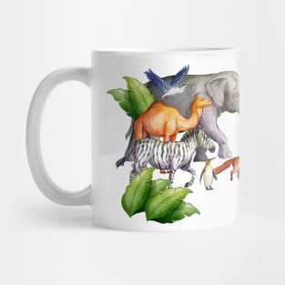 Wild Life Animal Watercolor Mug